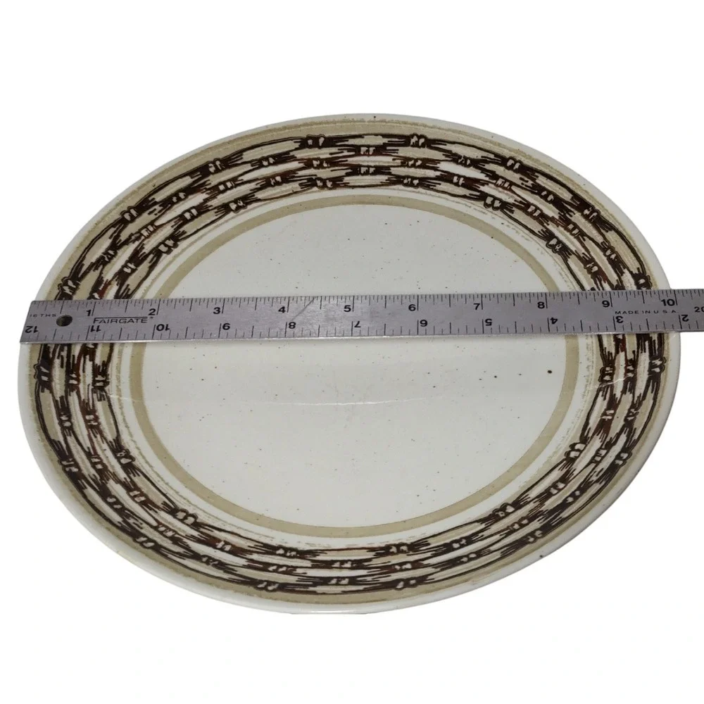 Vintage Royal China Dinner Plates Basketweave‎ Cavalier Ironstone Set of Two